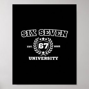 Sechs Sieben Universität Sechs Sieben Bruh 67 Meme Poster