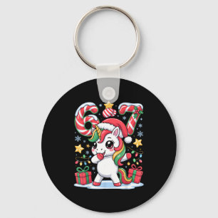 Sechs Sieben Weihnachten Einhorn Meme Lustig Süße Schlüsselanhänger