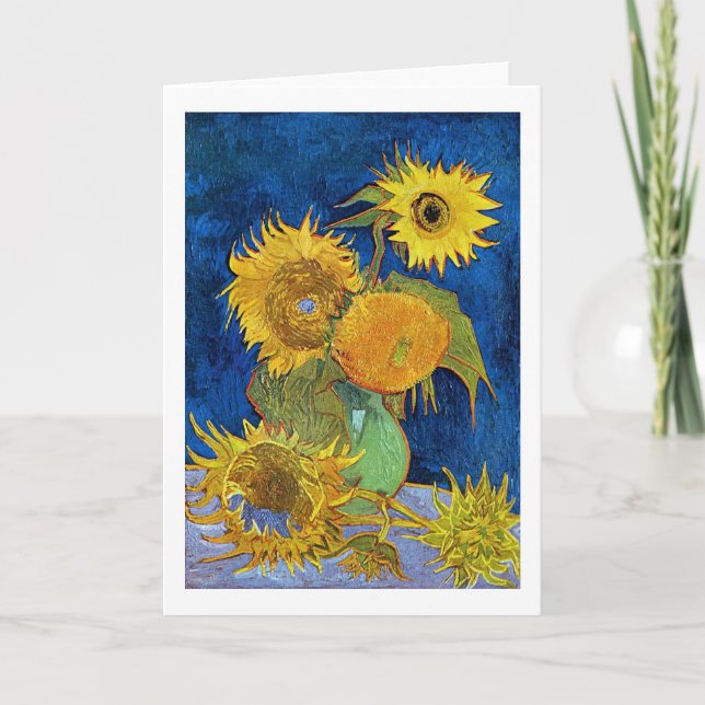 Sechs Sonnenblumen, Van Gogh Karte (Vorderseite)