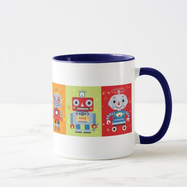 Sechs Spaß-Roboter-Tasse Tasse (Rechts)