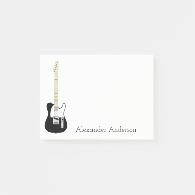 Sechs String Electric Guitar Personalize Post-it Klebezettel (Vorderseite)