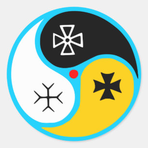 SECHS Symbol von Assianism Runder Aufkleber