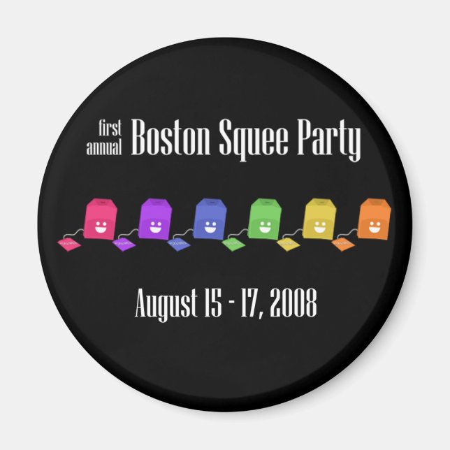 Sechs Tea Bags Magnet (für dunkle Hintergründe) (Vorne)