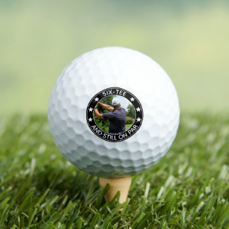 Sechs-Tee & Still auf Par Personalisiert 60. Gebur Golfball