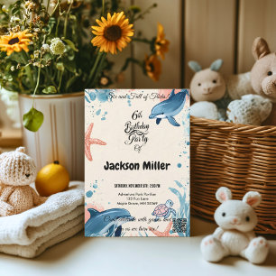 Sechs und voller Tricks 6. Geburtstag Indigo & Kor Einladung