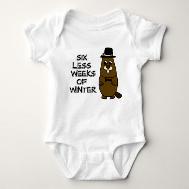 Sechs Wochen weniger Winter Baby Strampler (Vorderseite)