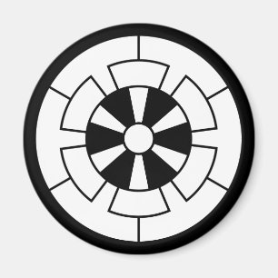 Sechsblättriges Genji-Rad Magnet