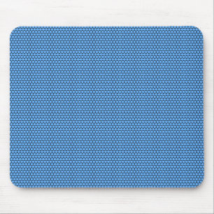 Sechseck Blau Schwarz Muster Mousepad