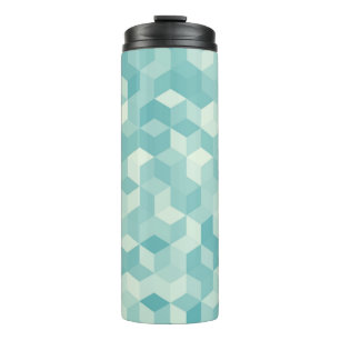 Sechseckblaues Muster Thermosbecher