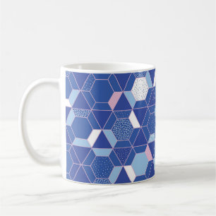 Sechsecke, Dreiecke: geometrisches abstraktes Must Kaffeetasse