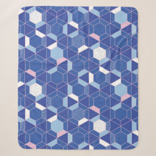 Sechsecke, Dreiecke: geometrisches abstraktes Must Sherpadecke