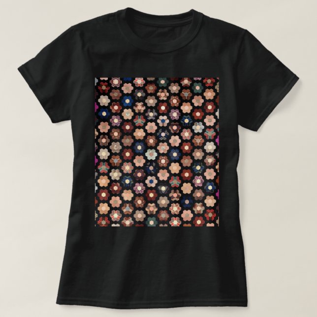 Sechseckgequilt T-Shirt (Design vorne)