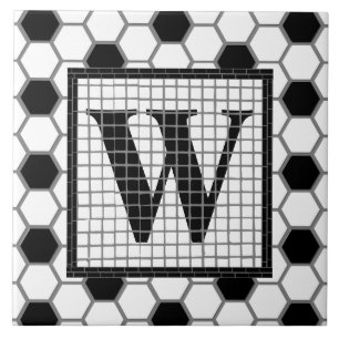 Sechseckige Fliesen-Druckmonogramm Fliese