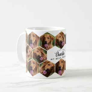 Sechseckige Wabenstruktur Haustierfoto moderne ele Kaffeetasse