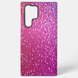 Sechseckiger Glitter Regenbogenverlauf Samsung Galaxy Hülle