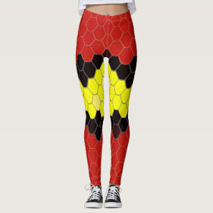 Sechseckiges Muster DruckLeggings Leggings