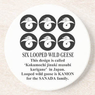 Sechsmal verbundene Wildgans Sandstein Untersetzer