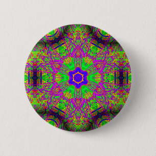 sechsseitige Blausternhupie Button