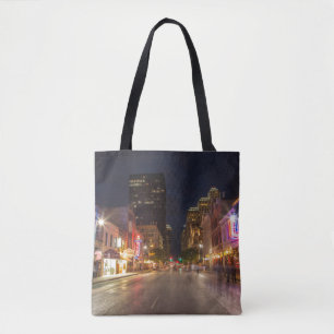 Sechste Straße bei Dusk im Stadtzentrum von Austin Tasche