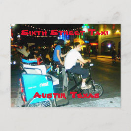 Sechste Straße Taxi Postkarte