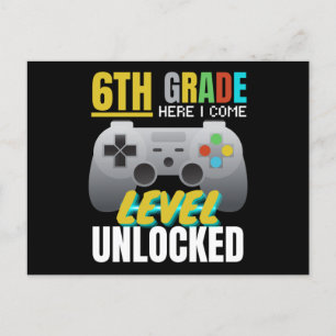 Sechste Stufe hier, ich komme Level entsperrt Postkarte