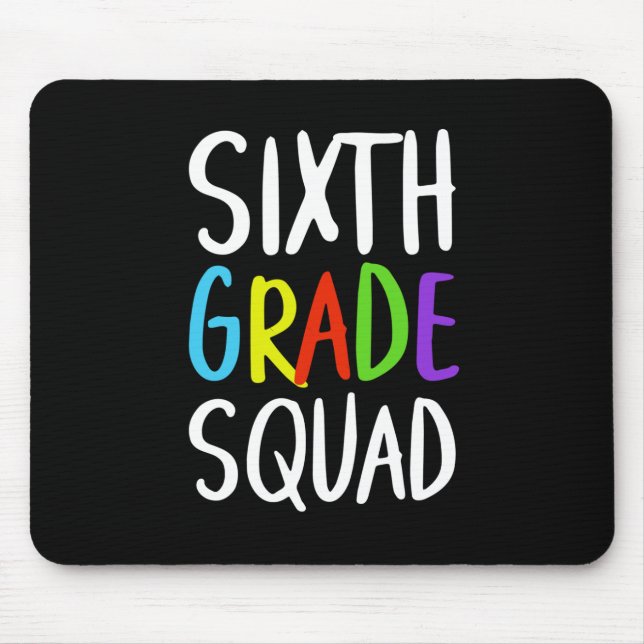 Sechste Stufe rückwärts zur Schule Mousepad (Vorne)