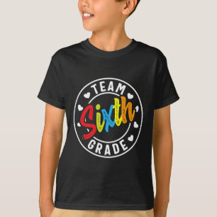 Sechste Stufe zurück zum Schulmädchen Lehrer T-Shirt