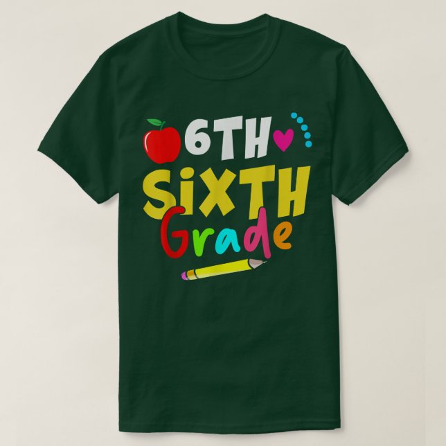 Sechste Stufe zurück zum T - Shirt des Lehrers (Design vorne)