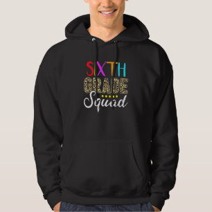 Sechster Platz zurück zur Schule 6. Klasse Lehrer Hoodie