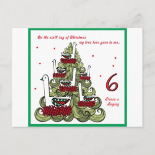 Sechster Weihnachtsfeiertag Feiertagspostkarte