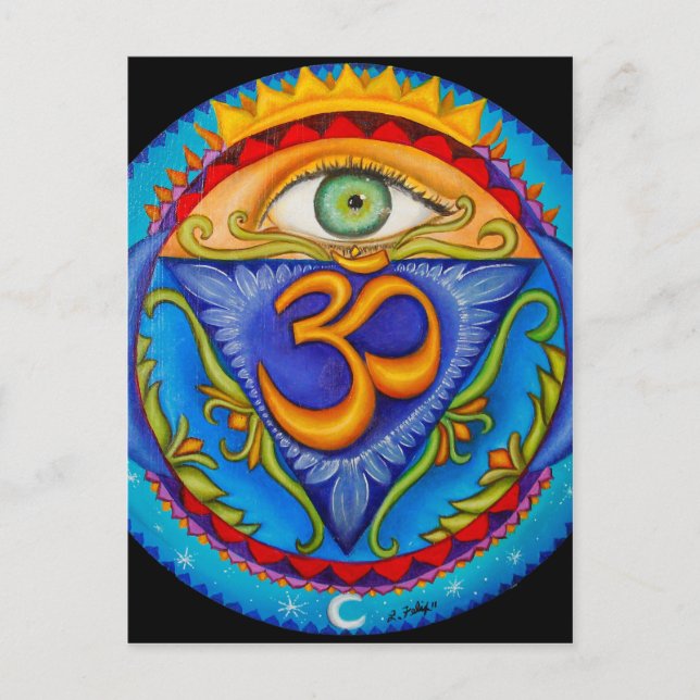 Sechstes Chakra, drittes Auge Postkarte (Vorderseite)