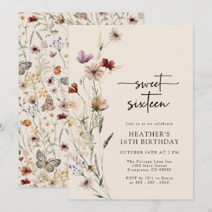 sechzehn Geburtstag Einladung