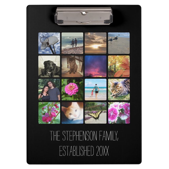 Sechzehn gerundete Ecken-Foto Collage oder Klemmbrett (Vorderseite)