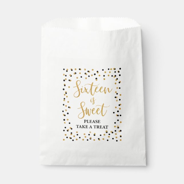 Sechzehn ist süß Bitte nehmen Sie eine Leckerei Gu Geschenktütchen (Vorderseite)