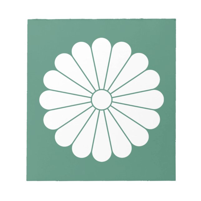 Sechzehnblättriges Chrysanthemum Notizblock (Vorderseite)