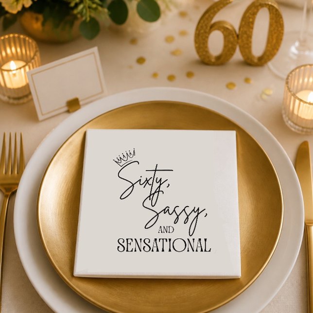 Sechzig, Frech und Sensationell Geburtstag Serviette (Von Creator hochgeladen)