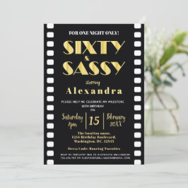 Sechzig & Sassy Black Gold Roaring Zwanziger 60. Einladung