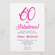 Sechzig und fantastisch Skript Pink 60. Geburtstag