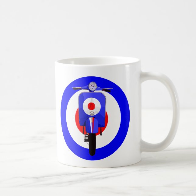 Sechziger-Blick-Roller auf Mod-Ziel Kaffeetasse (Rechts)