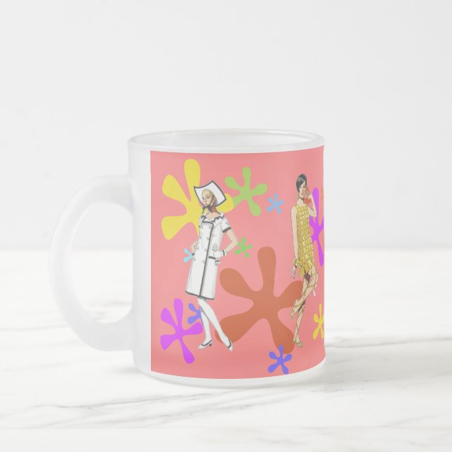 Sechziger-Mod-Mode-Tasse Mattglastasse (Links)