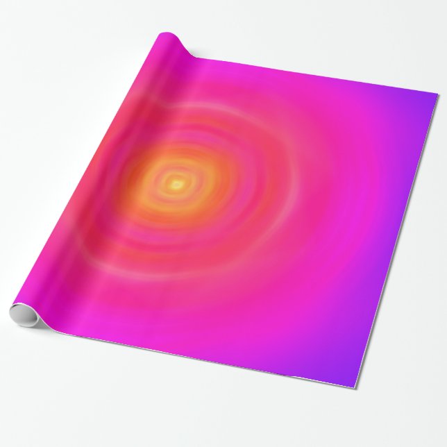 Sechziger-Steigung - rosa blaues lila orange Gelb Geschenkpapier (Ungerollt)