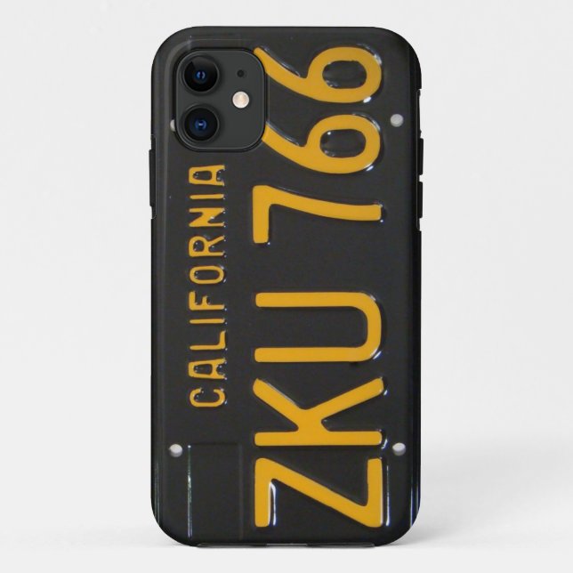 Sechzigerjahre CA-Kfz-Kennzeichen iPhone Fall Case-Mate iPhone Hülle (Rückseite)