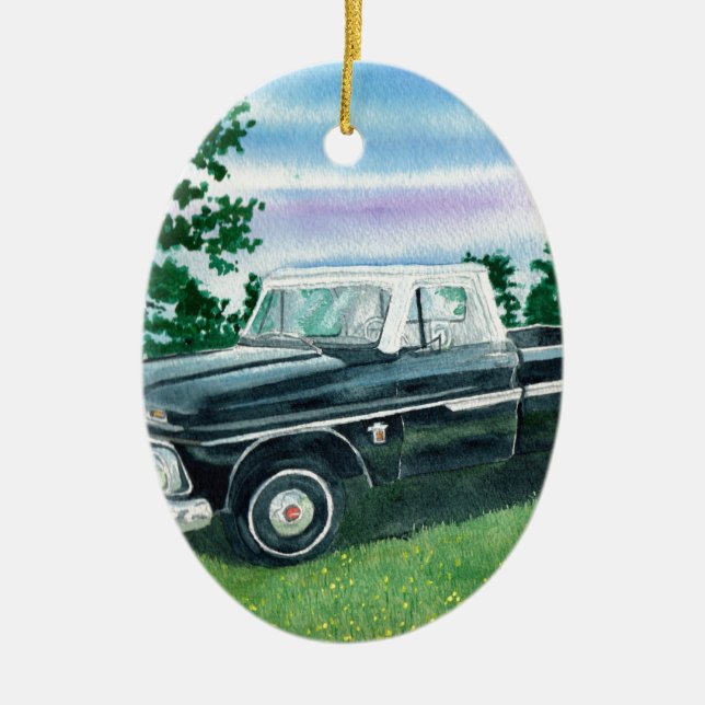 Sechzigerjahre Chevrolet-LKW Keramik Ornament (Vorne)