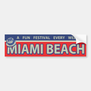Sechzigerjahre Vintager Miami- BeachAutoaufkleber Autoaufkleber