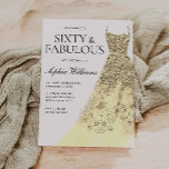 Sechzigste Gold Sparkle Dress 60. Geburtstagsparty Einladung<br><div class="desc">60 Gold Sparkle Dress 60. Geburtstagsparty Einladung Variationen zur Einladung und passende Artikel in unserem Shop</div>