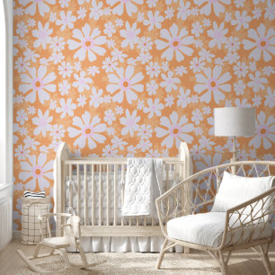 Sechzigste Vintage Blume Tapete