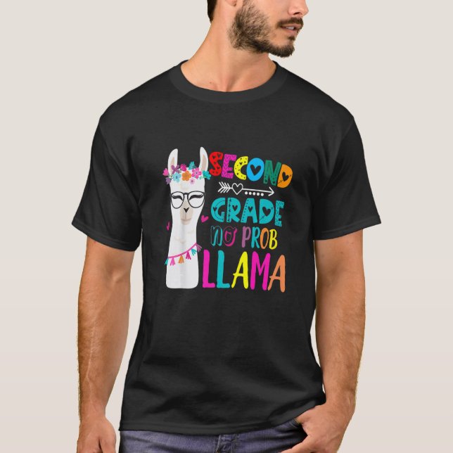 Second 2nd Grade Teacher 100 days smarter No Prob  T-Shirt (Vorderseite)