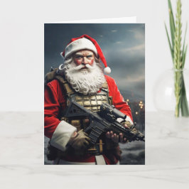 Second Amendment Santa Christmas Card Conservative Karte