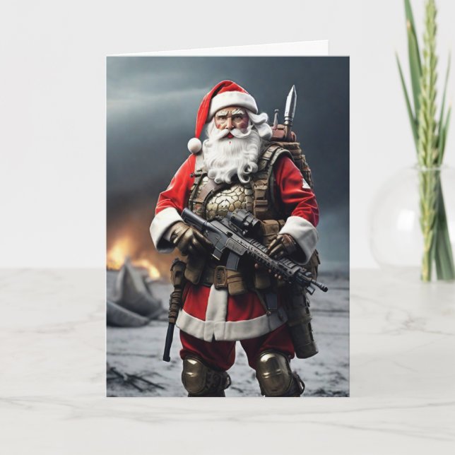 Second Amendment Santa Christmas Card Patriotic Karte (Vorderseite)