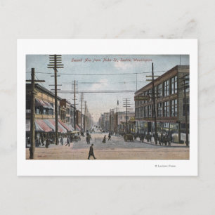Second Ave View von der Pike Street Postkarte